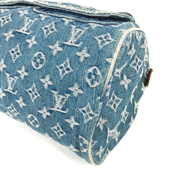 LOUIS VUITTON MonogramDenim Neo Speedy Bag Mini Duffle Bag Hand Bag - Picture 15 of 15